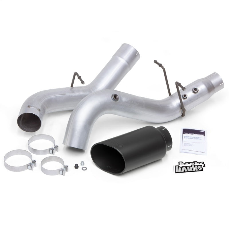 Banks Power 17-19 Chevy Duramax L5P 2500/3500 Monster Exhaust System w/ Black Tip - eliteracefab.com