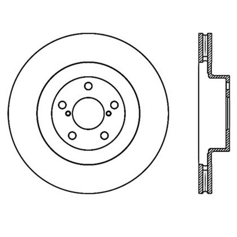 STOPTECH POWER SLOT 02-10 WRX FRONT LEFT SPORTSTOP SLOTTED ROTOR, 126.47018SL - eliteracefab.com