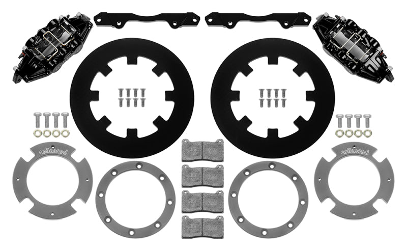 Wilwood 17-21 Can-Am X3RS Black 6-Piston Front Kit 11.25in - Undrilled Rotors Wilwood