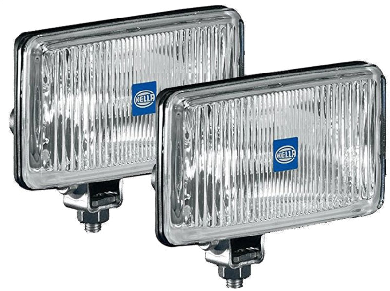 Hella 450 H3 12V SAE/ECE Fog Lamp Kit Clear - Rectangle (Includes 2 Lamps) - eliteracefab.com