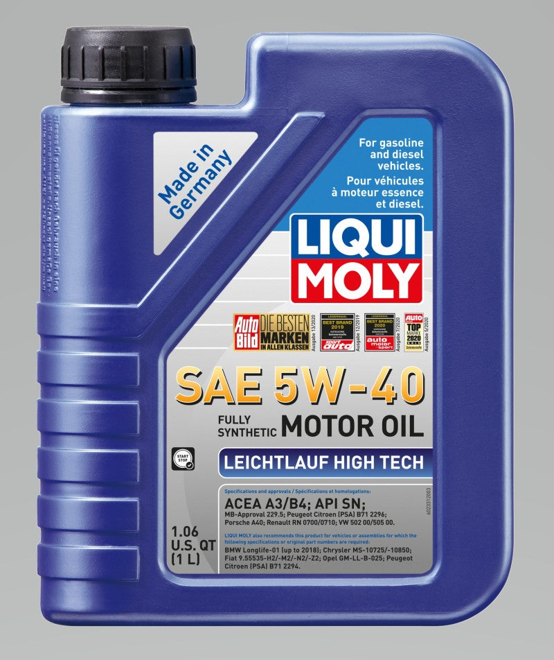 LIQUI MOLY 1L Leichtlauf (Low Friction) High Tech Motor Oil 5W40 LIQUI MOLY