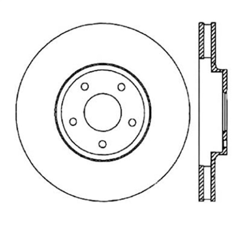 STOPTECH 06-07 350Z / 05-07 G35 EXP SPORT/ 06-07 G35X SPORTSTOP SLOTTED & DRILLED FRONT RIGHT ROTOR, 127.42080R - eliteracefab.com