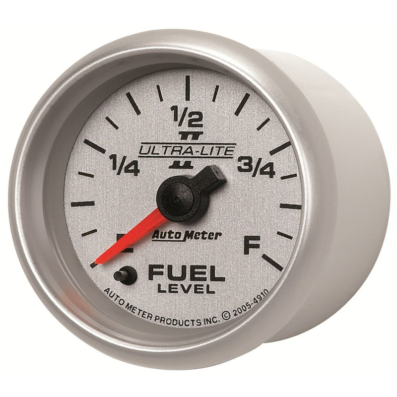 Autometer Ultra-Lite II 2-1/16in 0-280 Ohm Programmable Fuel Level Gauge 4910