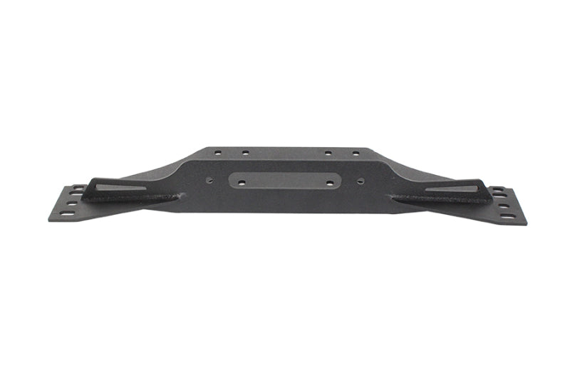 Fishbone Offroad 97-06 Jeep Wrangler TJ Winch Plate Steel - Black Textured Powdercoat Piranha Series Fishbone Offroad