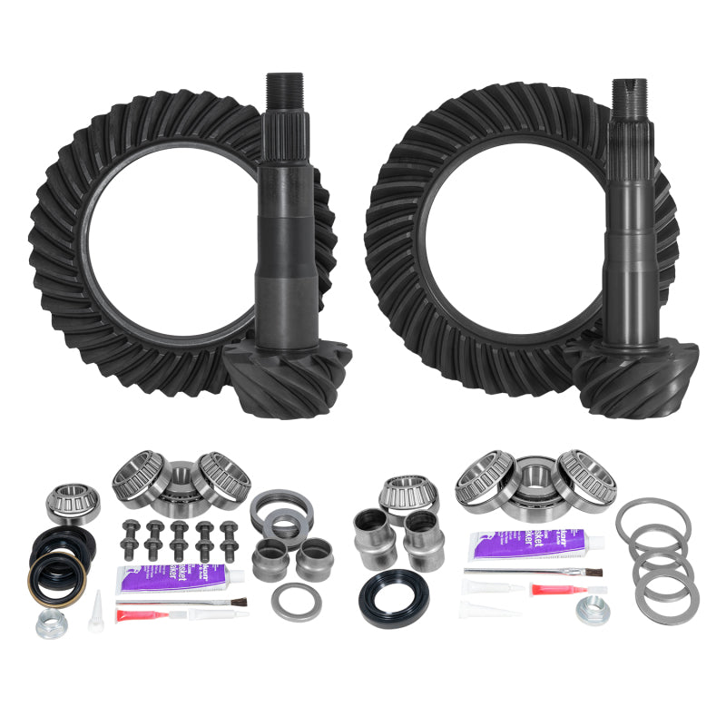 Yukon Gear Ring & Pinion Gear Kit Pkg F&R w/Install Kits Toyota 8.4/8.0 IFS 4.56 Ratio Yukon Gear & Axle