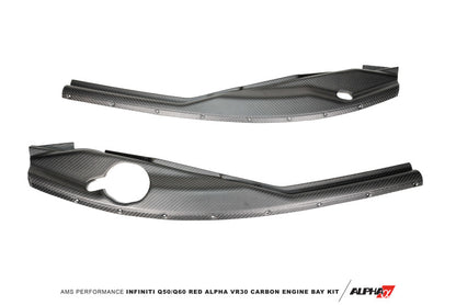 AMS Performance ALP.29.06.0001-1 Infiniti 16+ Q50 3.0TT Alpha Matte Carbon Fender Side Trim Set