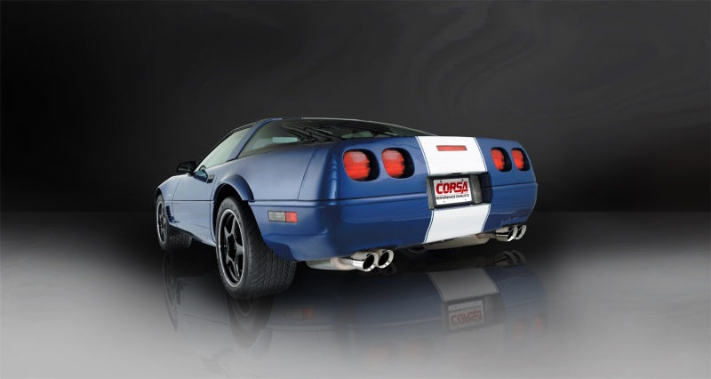 Corsa 96-96 Chevrolet Corvette C4 5.7L V8 LT4 Polished Sport Cat-Back Exhaust - eliteracefab.com