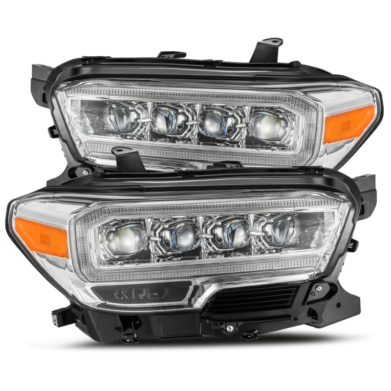 AlphaRex 880706 16-20 Toyota Tacoma NOVA LED Projector Headlights Plank Style Chrome w/Activation Light