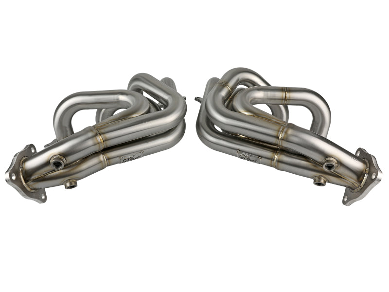 aFe Twisted 304SS Header 2020 Chevy Corvette (C8) 6.2L V8 - Brushed - eliteracefab.com