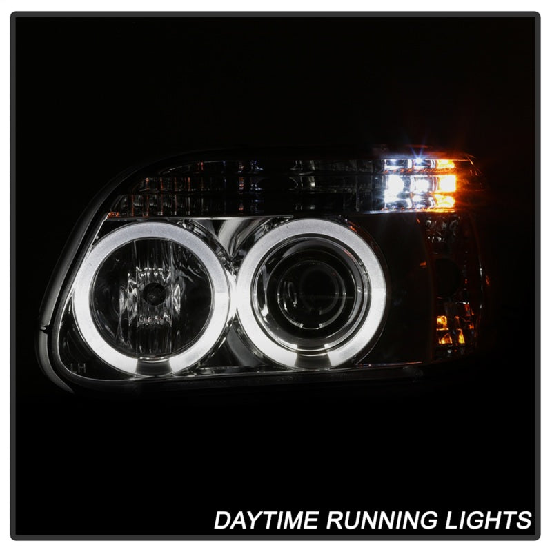 Spyder Ford Explorer 95-01 1PC Projector Headlights LED Halo Chrm PRO-YD-FEXP95-HL-1PC-C - eliteracefab.com