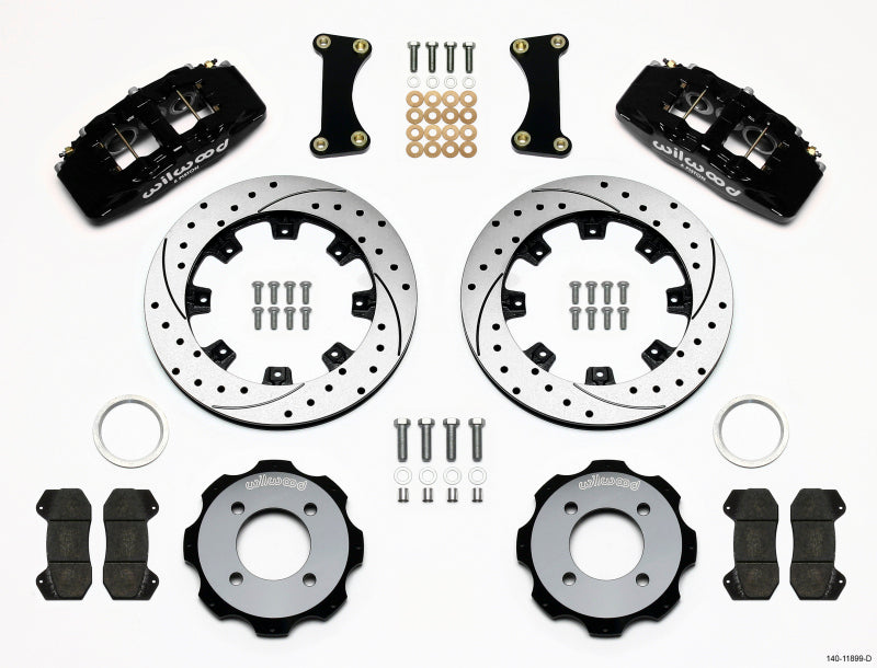 Wilwood Dynapro 6 Front Hat Kit 12.19in Drilled 2011 Fiesta Wilwood