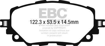 EBC 2016+ Fiat 124 Spider 1.4L Turbo Greenstuff Front Brake Pads - eliteracefab.com