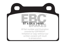 Load image into Gallery viewer, EBC 08-16 Mitsubishi Lancer Evo 10 2.0 Turbo (1 piece rotor) Ultimax2 Rear Brake Pads - eliteracefab.com