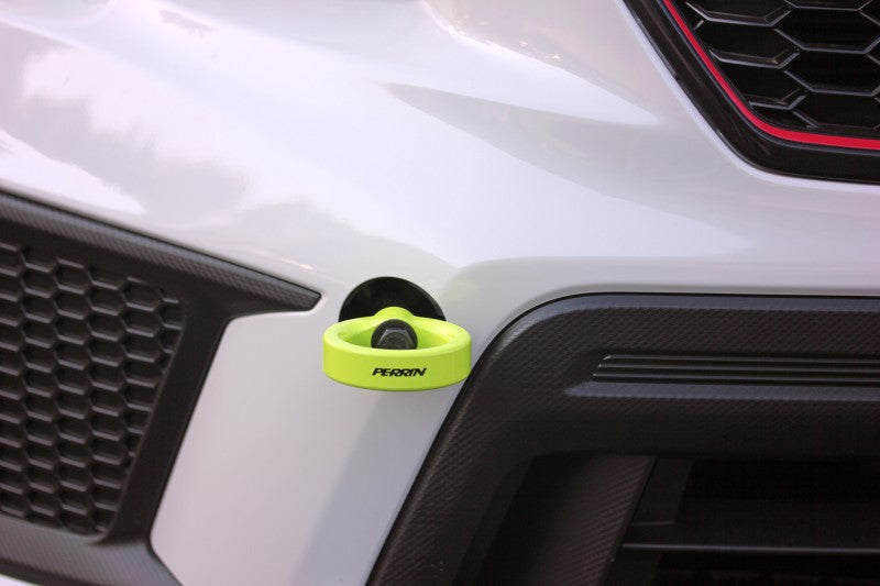 Perrin Tow Hook Kit - Front 2018+ Subaru WRX/STI - Neon Yellow - eliteracefab.com