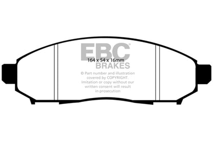 EBC 05+ Nissan Frontier 2.5 2WD Ultimax2 Front Brake Pads - eliteracefab.com