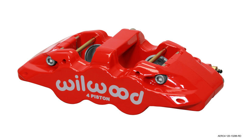 Wilwood Caliper-Aero4-L/H - Red 1.88/1.62in Pistons 1.25in Disc Wilwood