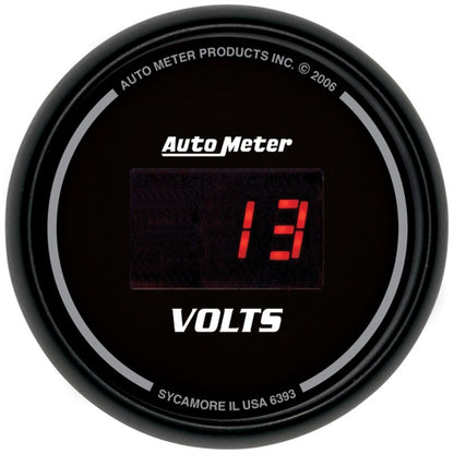 AutoMeter Gauge Kit 5 Pc. 3-3/8in. & 2-1/16in. Elec Speedo Digital Black Dial W/ Red Led 6300