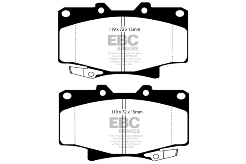 EBC 96-97 Lexus LX450 4.5 Yellowstuff Front Brake Pads - eliteracefab.com