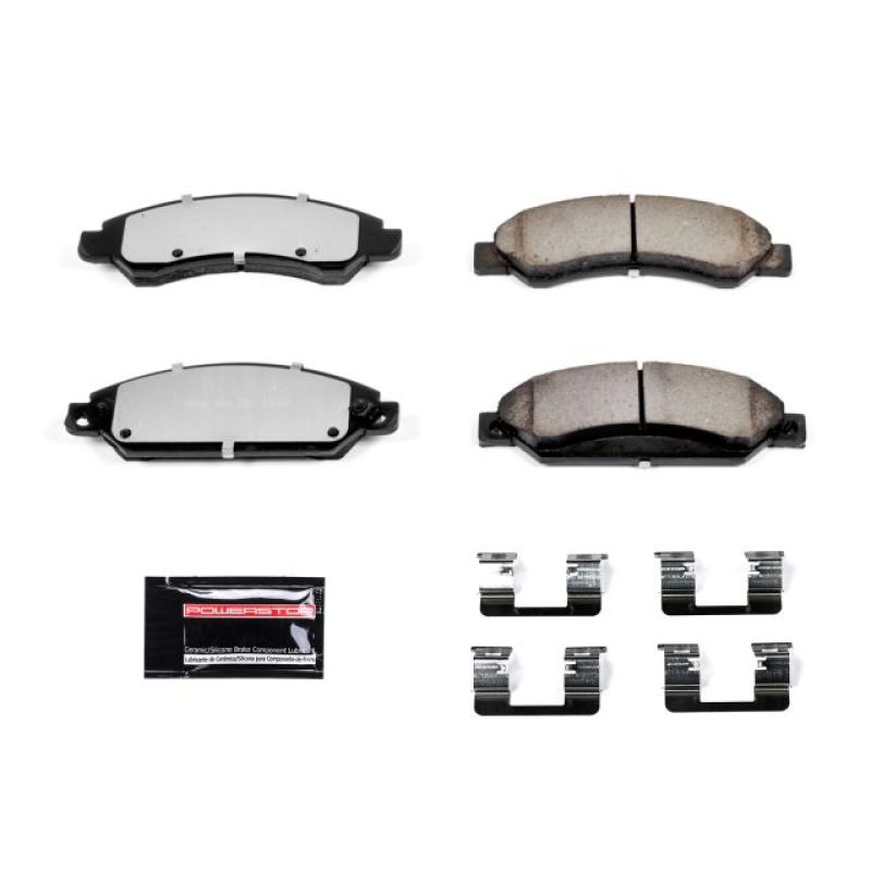 Power Stop 2007 Cadillac Escalade Front Z36 Truck & Tow Brake Pads w/Hardware - eliteracefab.com