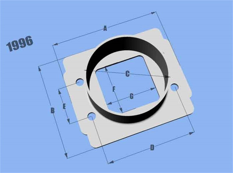 Vibrant MAF SenAdapter Plate Toyota w/ Bosch MAF Sensuse w/ 3in ID filteronly.