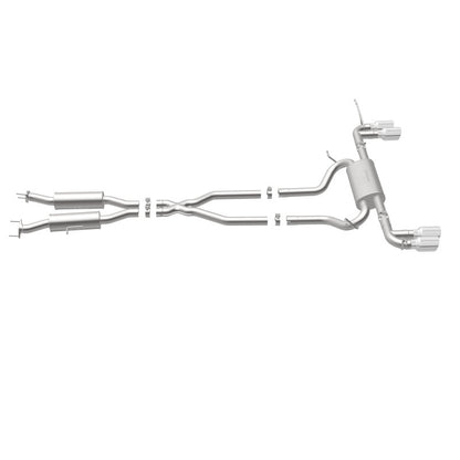 MagnaFlow Cat Back, SS, 2.5in, Quad Split Polish 4in tip 14-15 Jeep Grand Cherokee 3.6L/5.7L V6/V8 Magnaflow