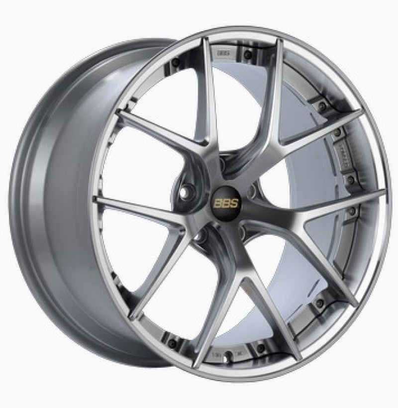 BBS RI-S 20x8.5 5x112 ET22 Diamond Silver Center / Diamond Cut Lip Wheel -82mm PFS/Clip Required BBS
