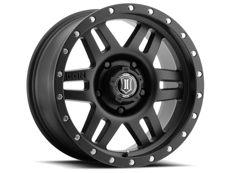 ICON Six Speed 17x8.5 5x150 25mm Offset 5.75in BS 116.5mm Bore Satin Black Wheel - eliteracefab.com