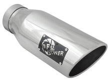 Load image into Gallery viewer, aFe MACH Force-Xp 4&quot; 304 Stainless Steel Exhaust Tip 4&quot; In x 6&quot; Out x 15&quot; L Bolt-On Right - 49T40601-P15