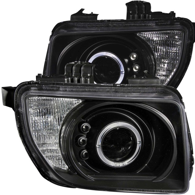 ANZO USA Honda Element Projector Headlights W/ Halo Black; 2003-200 - eliteracefab.com