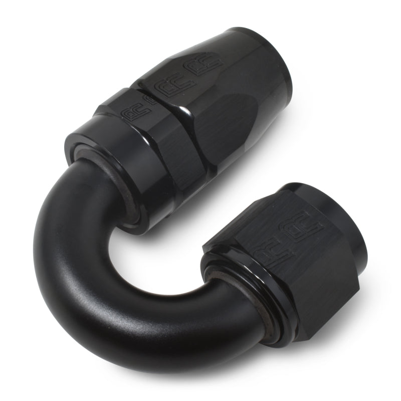 Russell Performance -10 AN Black 180 Degree Full Flow Swivel Hose End