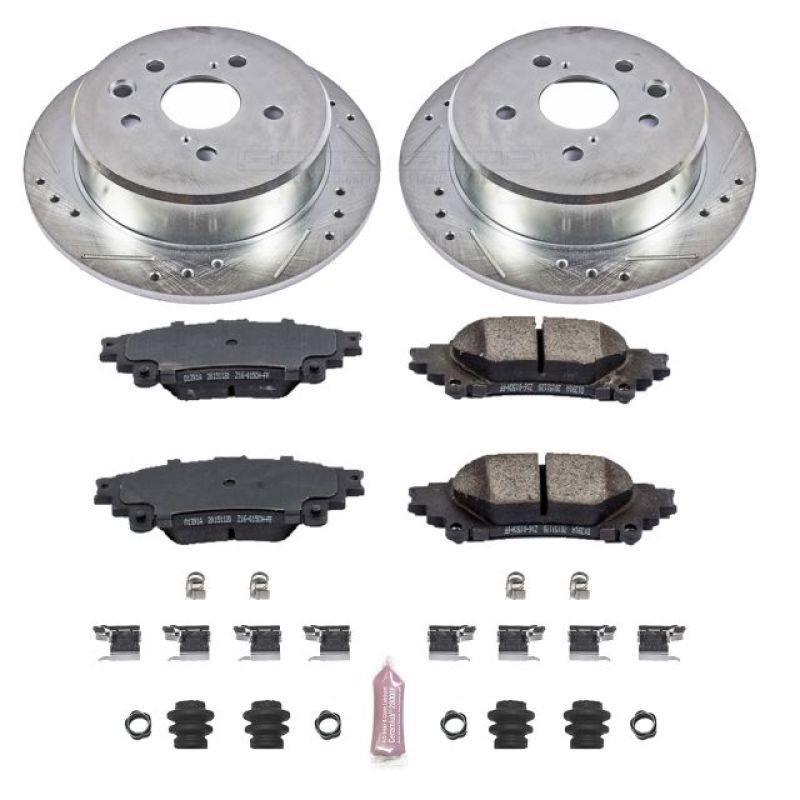 Power Stop 14-15 Lexus IS250 Rear Z23 Evolution Sport Brake Kit - eliteracefab.com