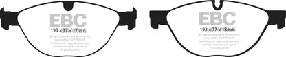 EBC 10-15 Jaguar XF 5.0 Supercharged (470) Redstuff Front Brake Pads - eliteracefab.com