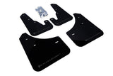 Rally Armor UR Mudflaps Urethane - Mazda 3 2004-2009 (inc. 2007-2009 Mazdaspeed3) - Black/Grey