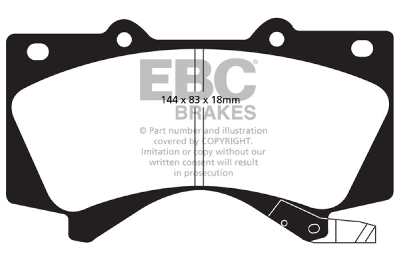 EBC 08+ Lexus LX570 5.7 Greenstuff Front Brake Pads - eliteracefab.com