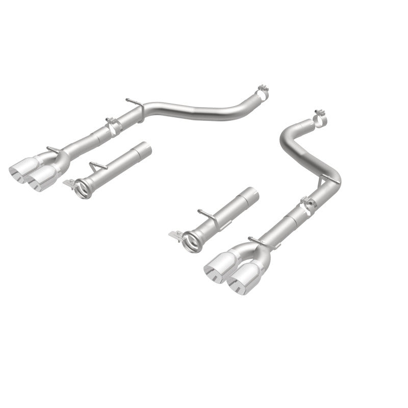 MagnaFlow Axle-Back, SS, 2.5in, Quad Split Rear 3.5in Tip 2015 Dodge Challenger R/T 5.7L Magnaflow