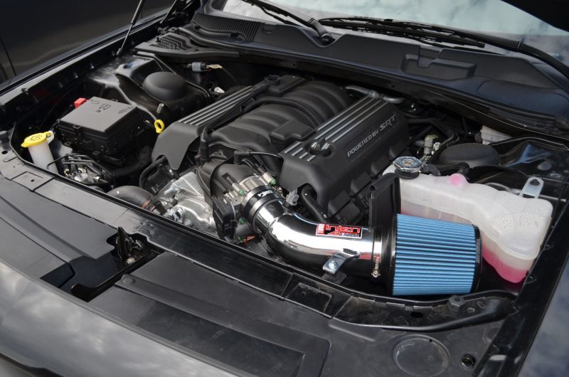 Injen 11-20 Dodge Challenger SRT-8 6.4L V8 Wrinkle Black Power-Flow Short Ram Intake - eliteracefab.com