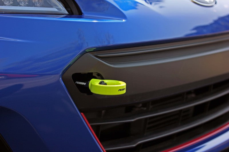 Perrin Tow Hook Kit - Front 2018+ Subaru WRX/STI - Neon Yellow - eliteracefab.com