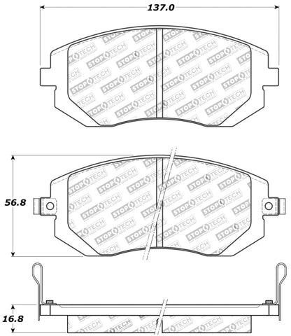 STOPTECH PERFORMANCE 03-05 WRX/ 08 WRX FRONT BRAKE PADS, 309.09290 - eliteracefab.com