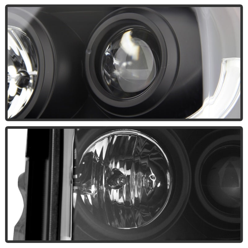 Spyder Ford Expedition 07-13 Projector Headlights Light Tube DRL Blk PRO-YD-FE07-LTDRL-BK - eliteracefab.com