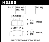 Hawk Performance LTS Brake Pads - HB296Y.670