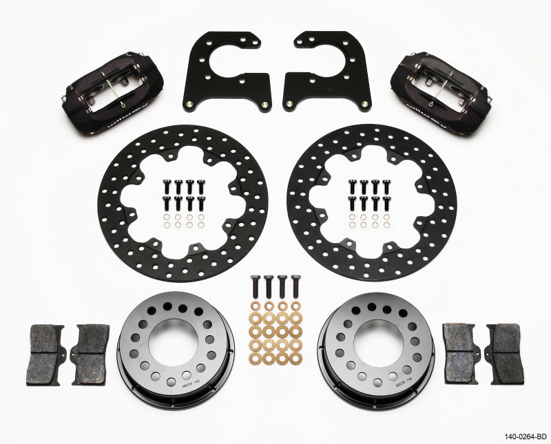 Wilwood Forged Dynalite Rear Drag Kit Drilled Rotor 58-64 Olds/Pontiac 1/2in Studs Wilwood
