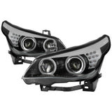 Spyder 09-12 BMW E90 3-Series 4DR Projector Headlights Halogen - LED - Black - PRO-YD-BMWE9009-BK