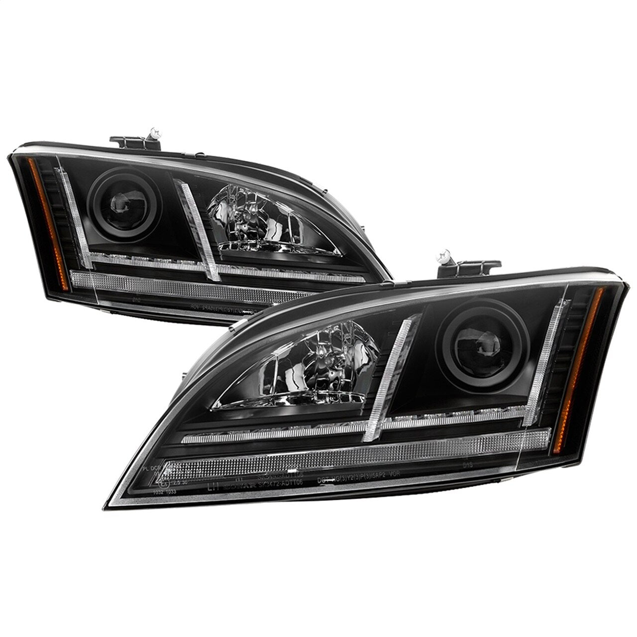 Spyder 15-18 Ford Focus Projector Headlights - Seq Turn Light Bar - Black PRO-YD-FF15-LBSEQ-BK - eliteracefab.com