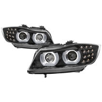 Spyder 09-12 BMW E90 3-Series 4DR HID w/ AFS Only - LED Turn - Black - PRO-YD-BMWE9009-AFSHID-BK - eliteracefab.com