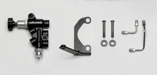 Wilwood Tandem Master Cylinder Mounting Bracket L/H Kit w/ Prop Valve - eliteracefab.com