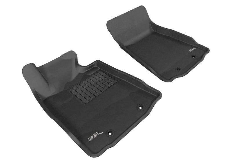 3D MAXpider 2009-2019 Nissan 370Z Kagu 1st Row Floormat - Black - eliteracefab.com