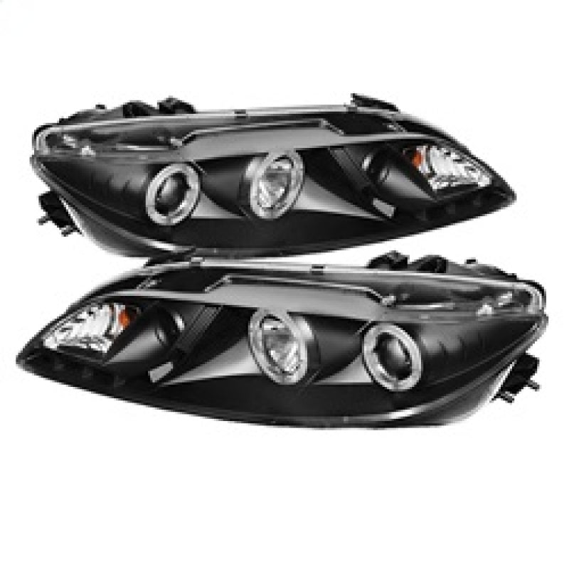 Spyder Mazda 6 03-05 With Fog Lights Projector Headlights LED Halo DRL Blk PRO-YD-M603-FOG-DRL-BK - eliteracefab.com