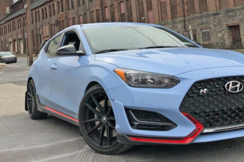 Rally Armor 19-22 for Hyundai Veloster N Black UR Mud Flap w/ Red Logo - eliteracefab.com