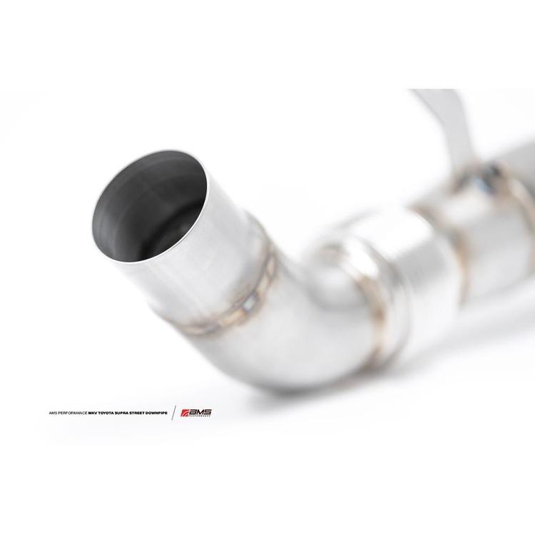 AMS Downpipe w/ Ultra High-Flow GESI Cat | 2020-2021 Toyota Supra A90 3.0L - eliteracefab.com