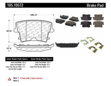 Load image into Gallery viewer, CENTRIC 05-09 CHRYSLER / 05-10 DODGE REAR POSIQUIET CERAMIC BRAKE PADS, 105.10572 - eliteracefab.com